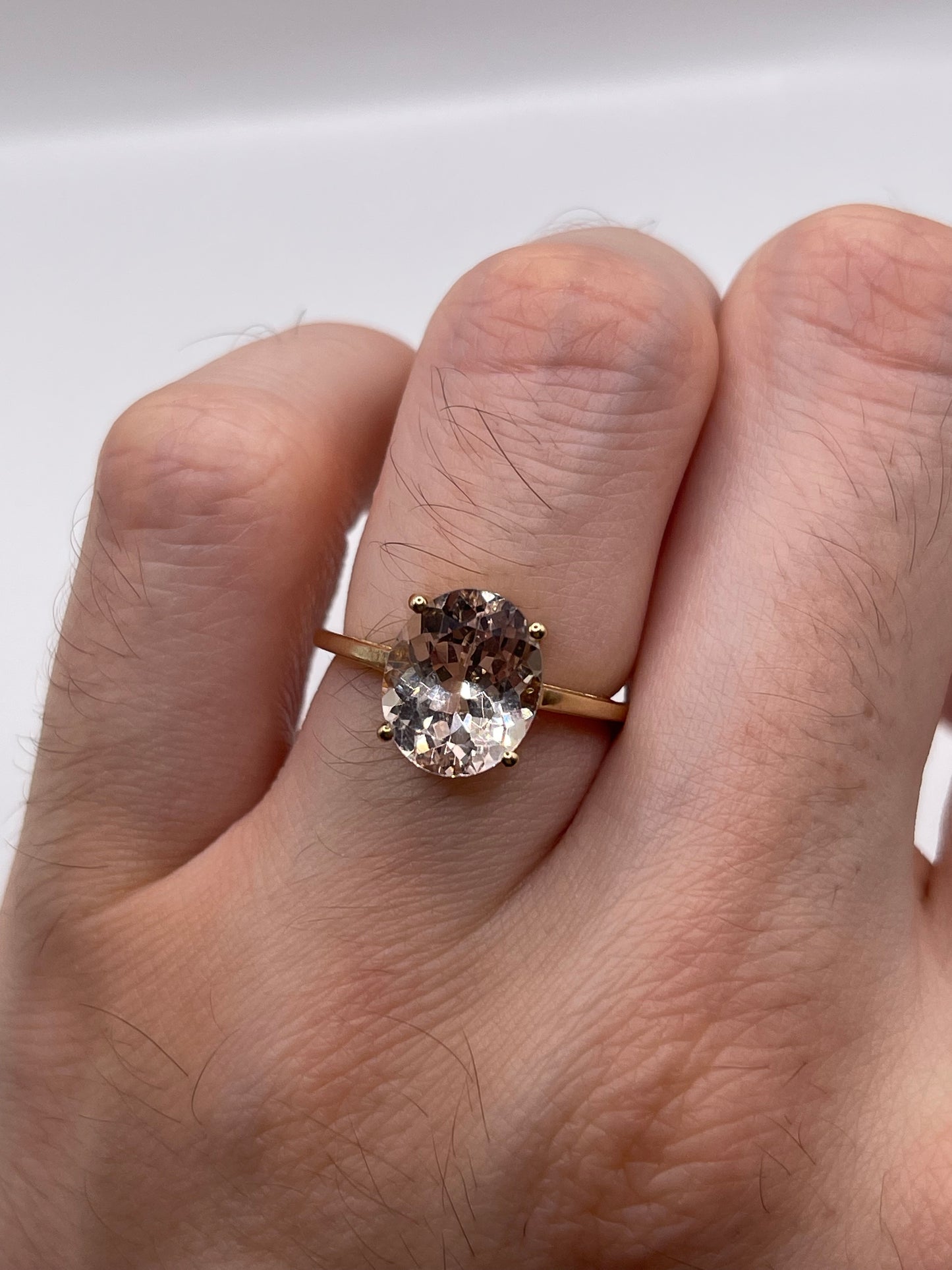 9ct gold morganite ring