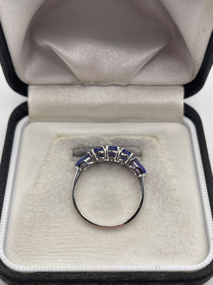 9ct white gold tanzanite ring