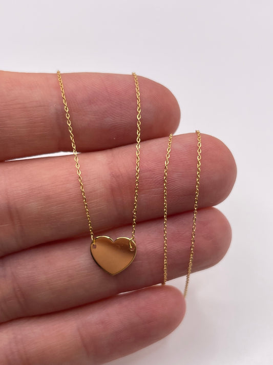 9ct gold heart necklace