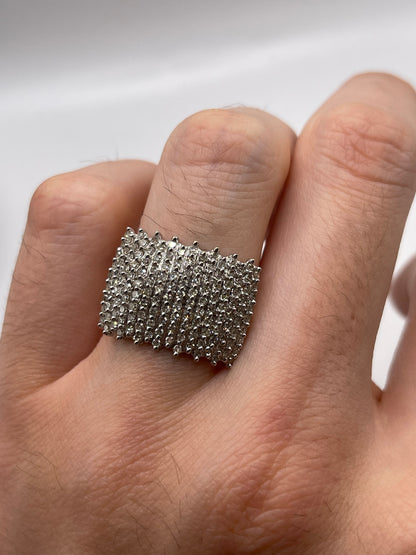 9ct gold diamond cluster ring