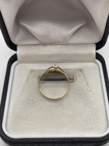 9ct gold amethyst gypsy ring
