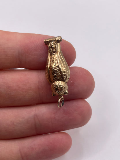 9ct gold owl charm
