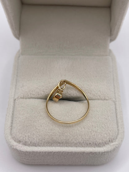 9ct gold cz heart ring