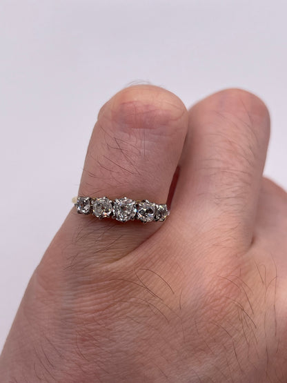 Antique 18ct gold old cut diamond ring