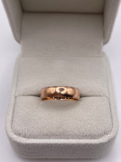 9ct rose gold band