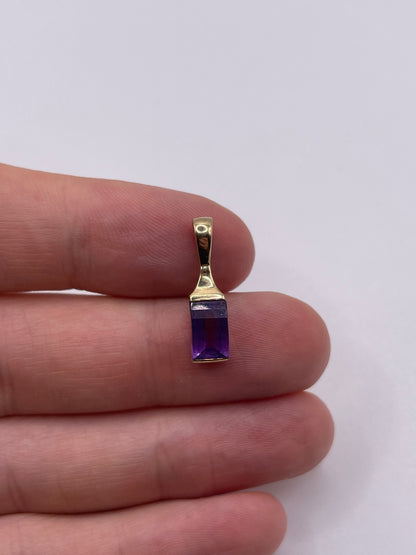 9ct gold amethyst pendant