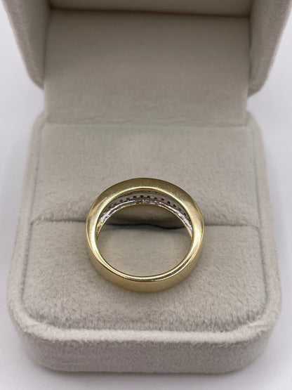 14ct gold diamond cluster ring