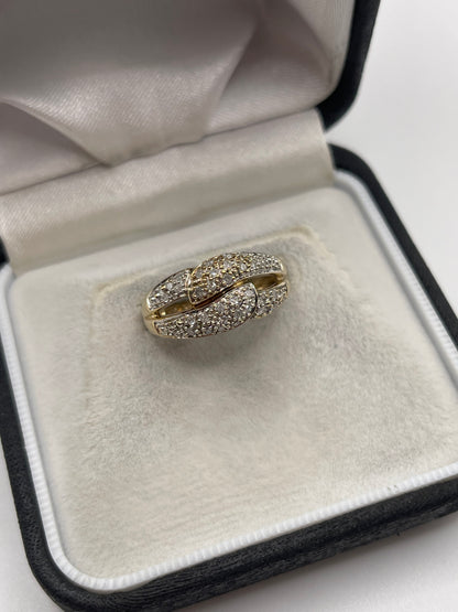 9ct gold diamond cluster ring
