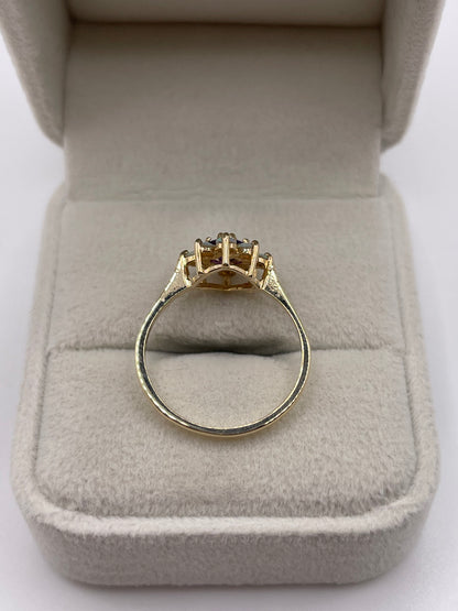 9ct gold amethyst and opal ring