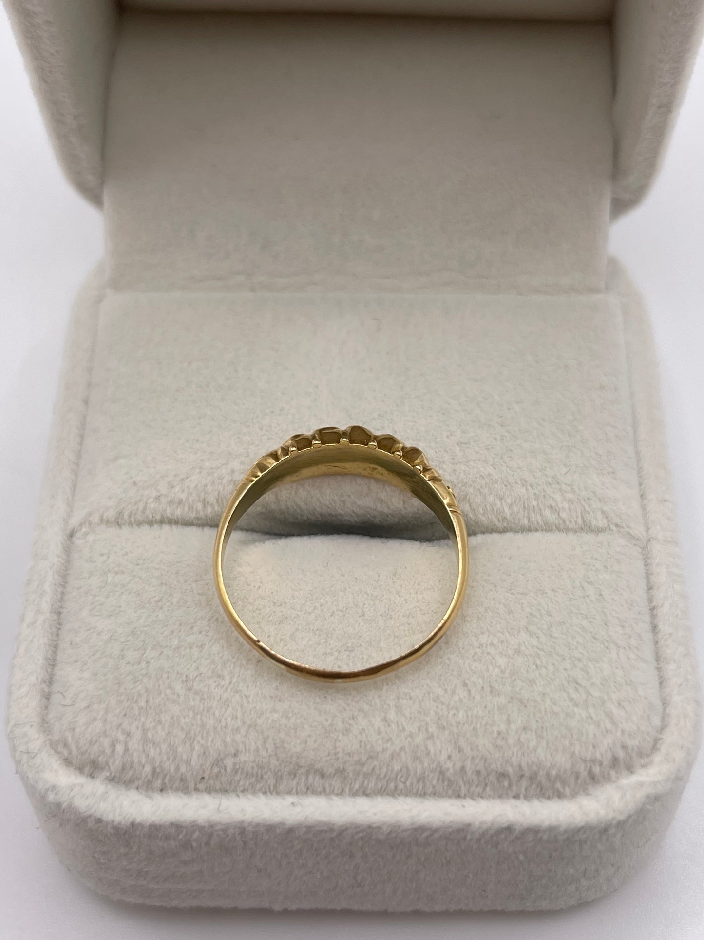 18ct gold rough cut diamond ring