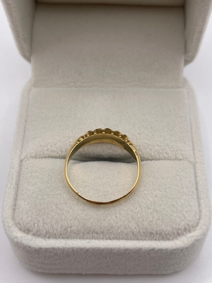 18ct gold rough cut diamond ring