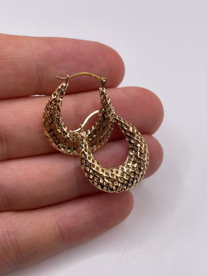9ct gold creole earrings