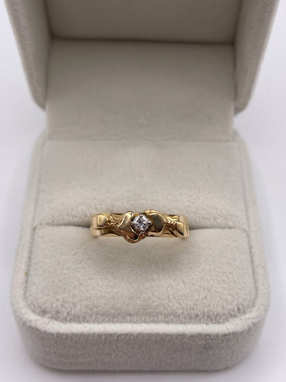 14ct gold diamond ring