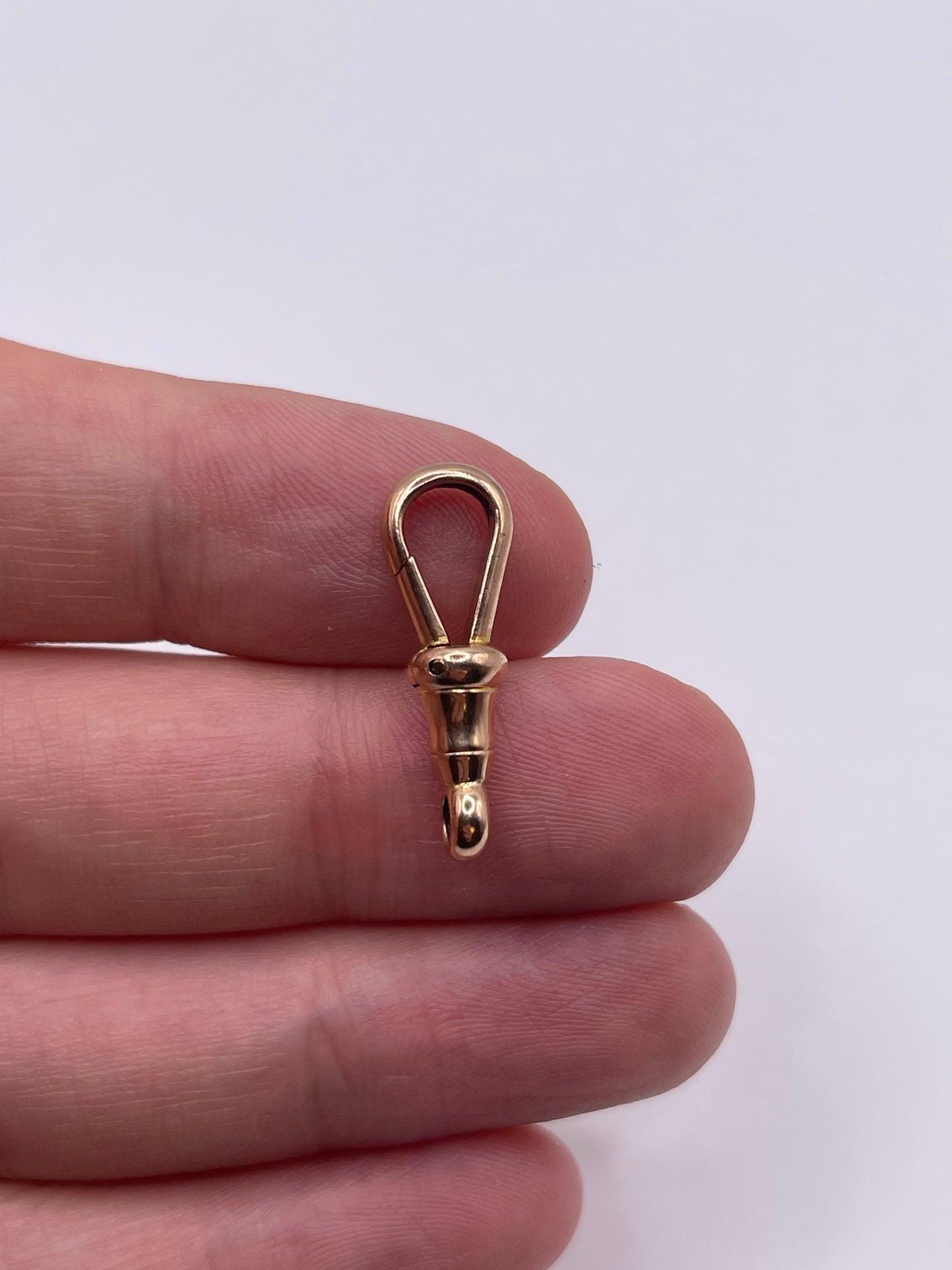 9ct rose gold dog clip C