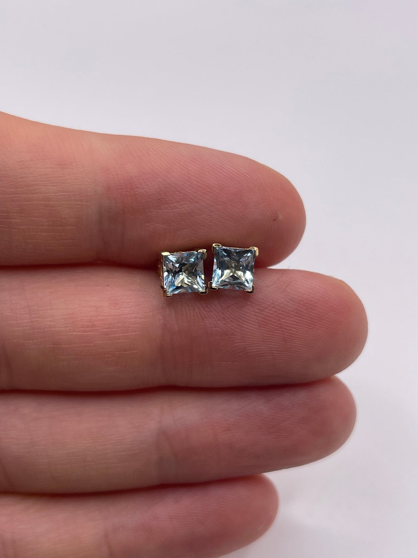 9ct gold topaz earrings