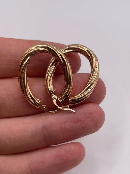 9ct gold Creole earrings