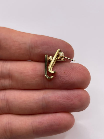 9ct gold diamond earrings