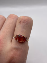 Load image into Gallery viewer, 9ct gold quartz and diamond ring
