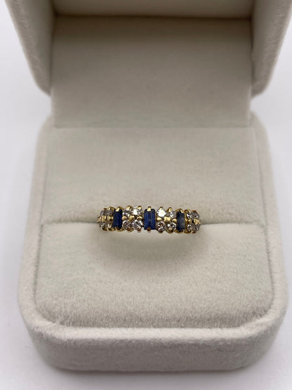 18ct gold sapphire and diamond ring