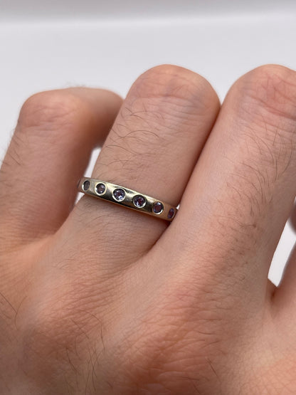 9ct white gold tanzanite ring