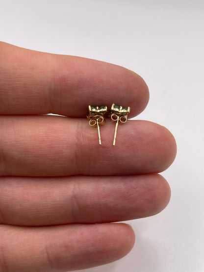 9ct gold emerald earrings