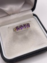 Load image into Gallery viewer, 9ct gold amethyst and diamond ring
