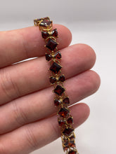 Load image into Gallery viewer, 9ct gold garnet bracelet
