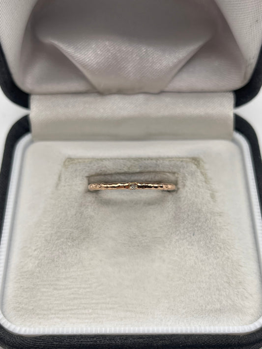 9ct rose gold diamond ring