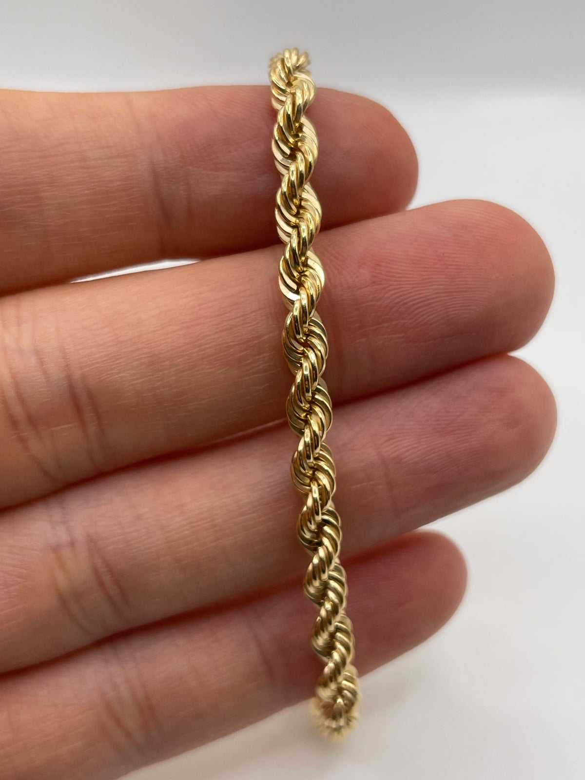 9ct gold rope bracelet