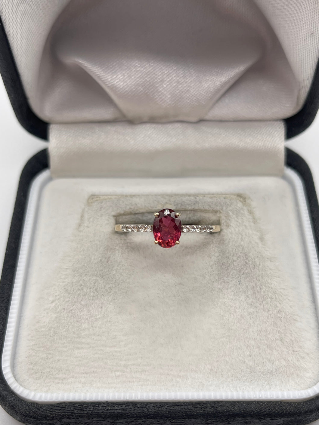 9ct gold tourmaline and zircon ring