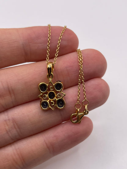 18ct gold sapphire and diamond necklace