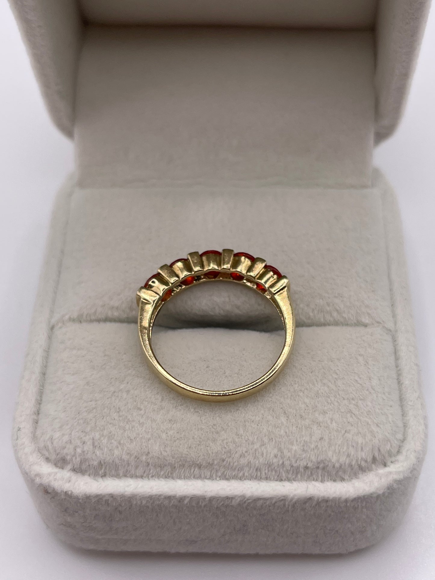 9ct gold fire opal ring