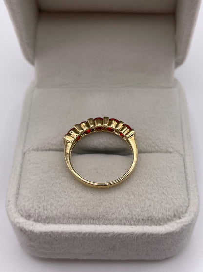 9ct gold fire opal ring