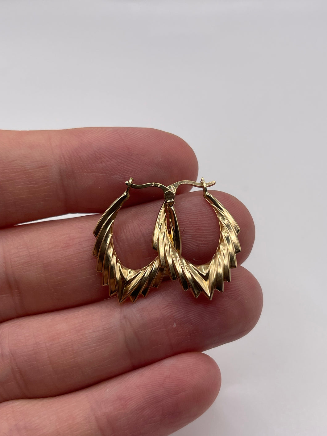 9ct gold creole earrings