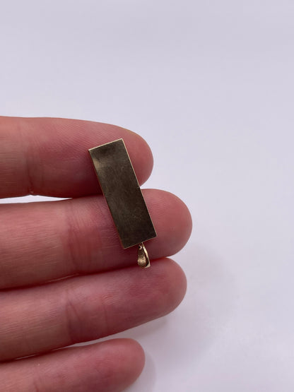 9ct gold ingot pendant