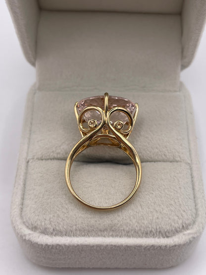 9ct gold morganite ring