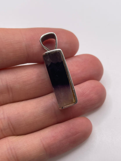 Silver blue John pendant