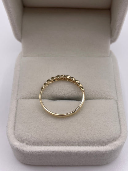 9ct gold croissant ring