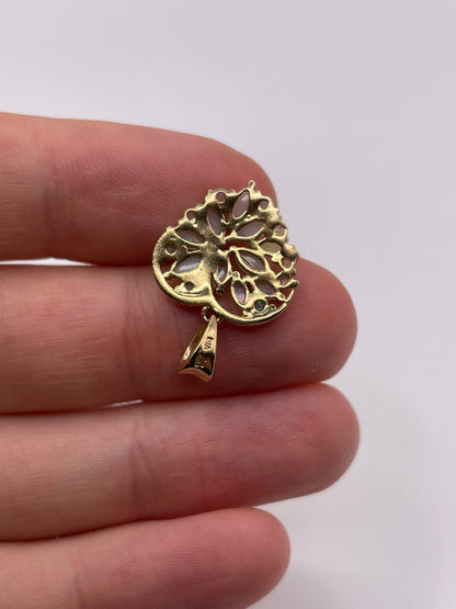 9ct gold opal cluster pendant