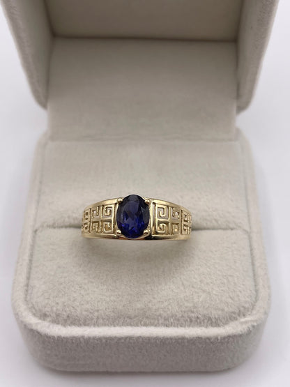 9ct gold iolite ring