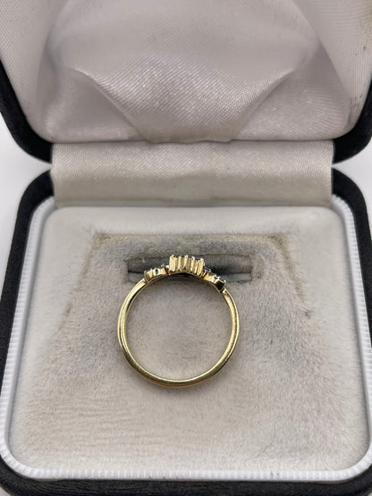 9ct gold diamond cluster ring