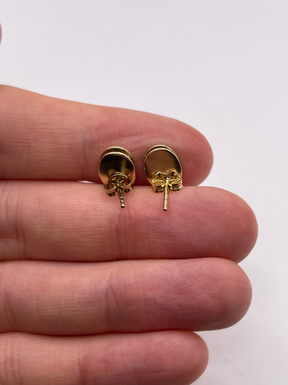 9ct gold blue topaz earrings