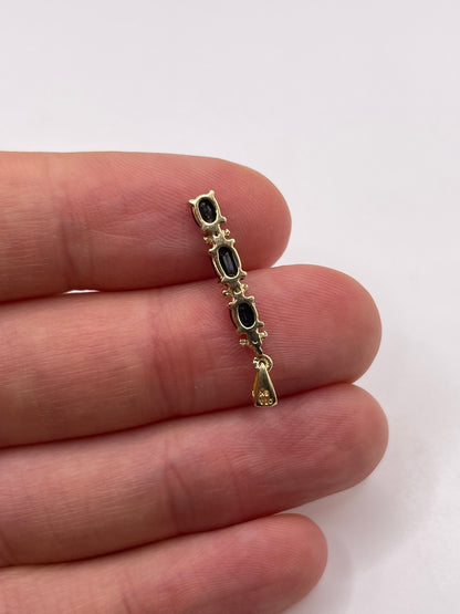 9ct gold sapphire and diamond pendant