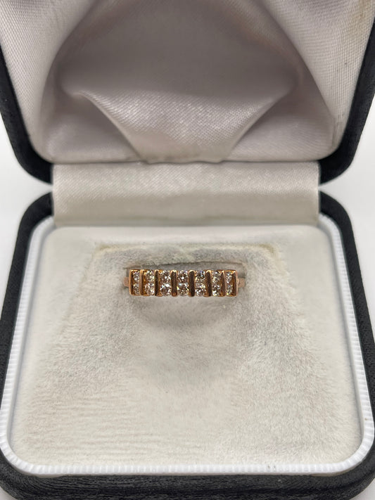 9ct rose gold diamond ring
