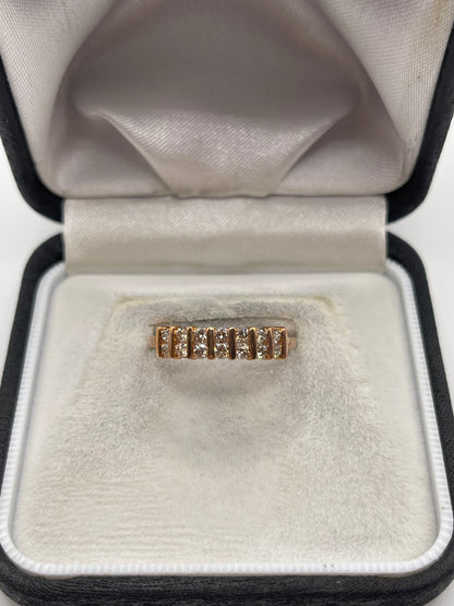 9ct rose gold diamond ring