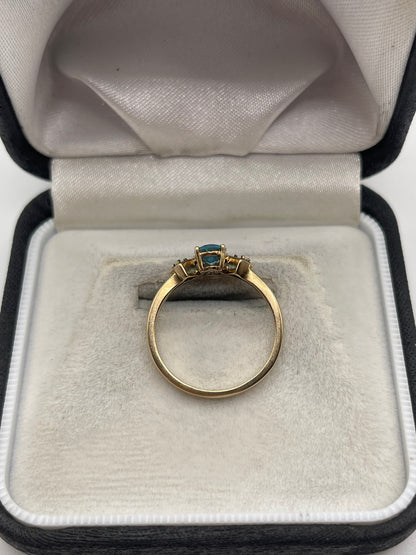 9ct gold topaz ring