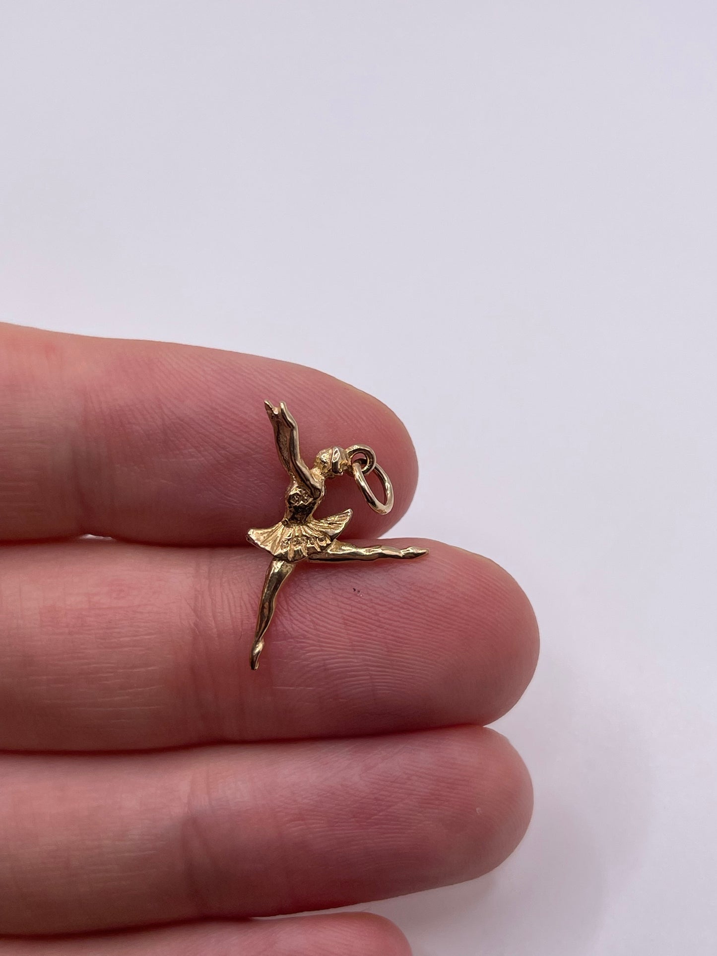 9ct gold ballerina charm