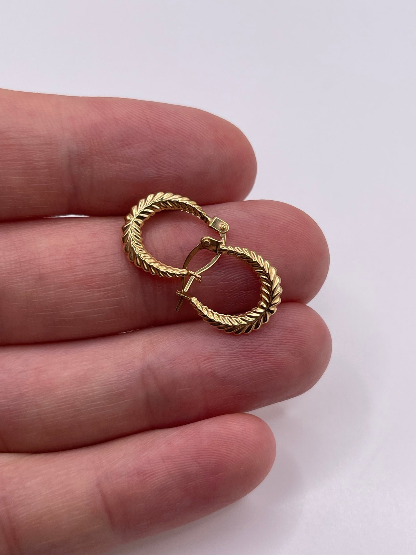 9ct gold creole earrings