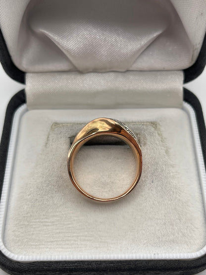 9ct rose gold diamond ring