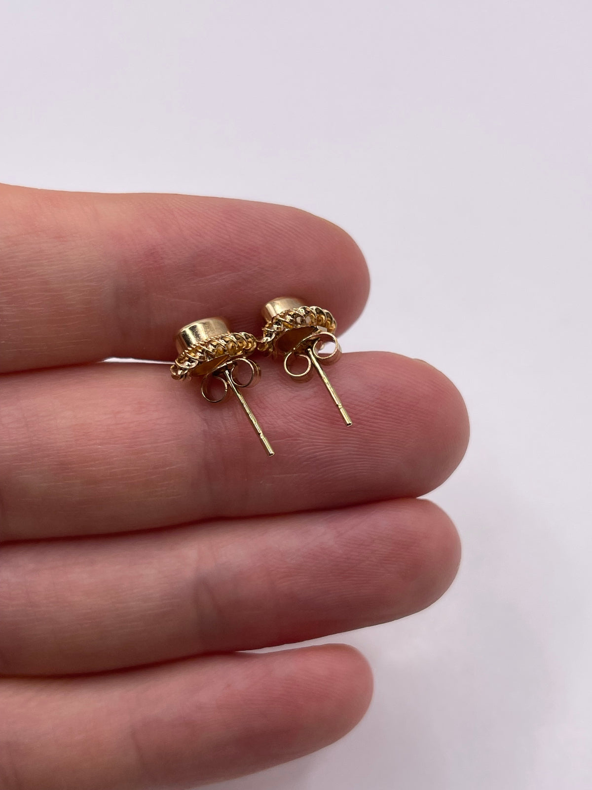 9ct gold opal earrings